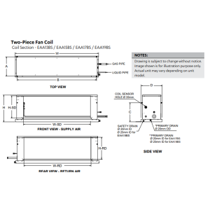 ActronAir Advance B CRV13BS / EAA13BS / EFV13BS 13.0kW Two Piece Indoor Split Ducted Air Conditioner System | 3 Phase