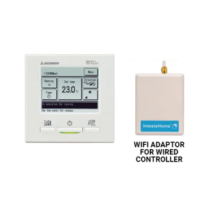 Mitsubishi Heavy Industries RC-EXZ3A Back Lit wired Controller with Interface Kit SC-BIKN2-E and WIFI Adaptor MH-RC-WIFI-1B