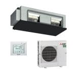 MITSUBISHI ELECTRIC PEA-M125GAA.TH / PUZ-M125VKA-A.TH 12.5kW High Static Ducted Air Conditioner 1 Phase wired controller 8 zones 24 v controller