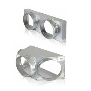 ActronAir Supply Air Plenum PL20S-3/SPS - 1 x 400mm (16”) +2 x 350mm (14”) spigot - PL18R-2/35S Return Plenum 2 x 350mm (14") spigot